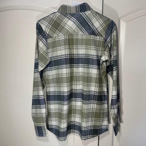 NWT Columbia Calico Basin Flannel Shirt Jacket Womens S Green Plaid Long Sleeve - Picture 6 of 6